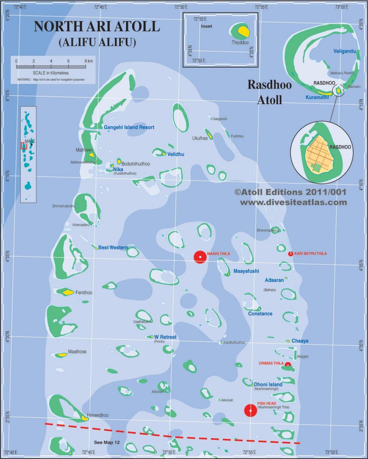 mapa d'ari atol maldives