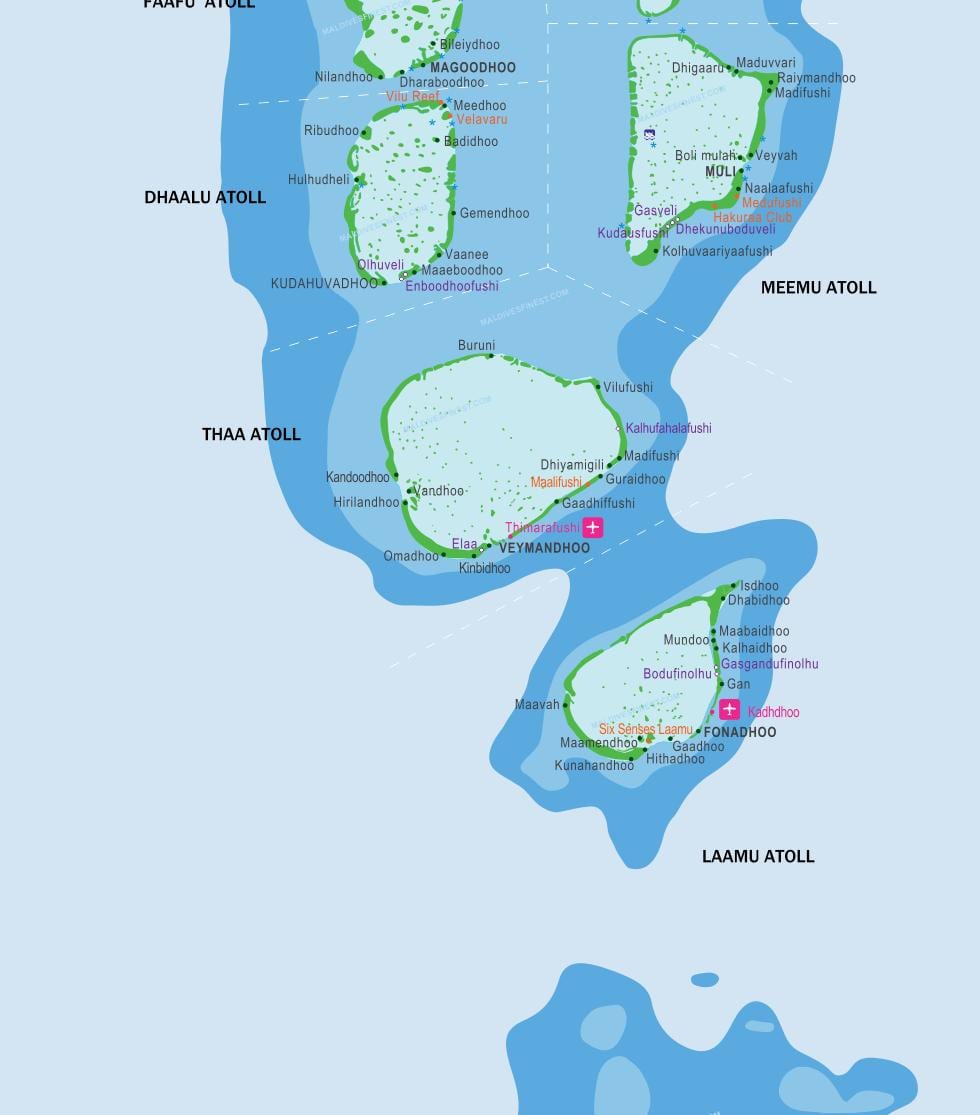 mapa de kandooma maldives