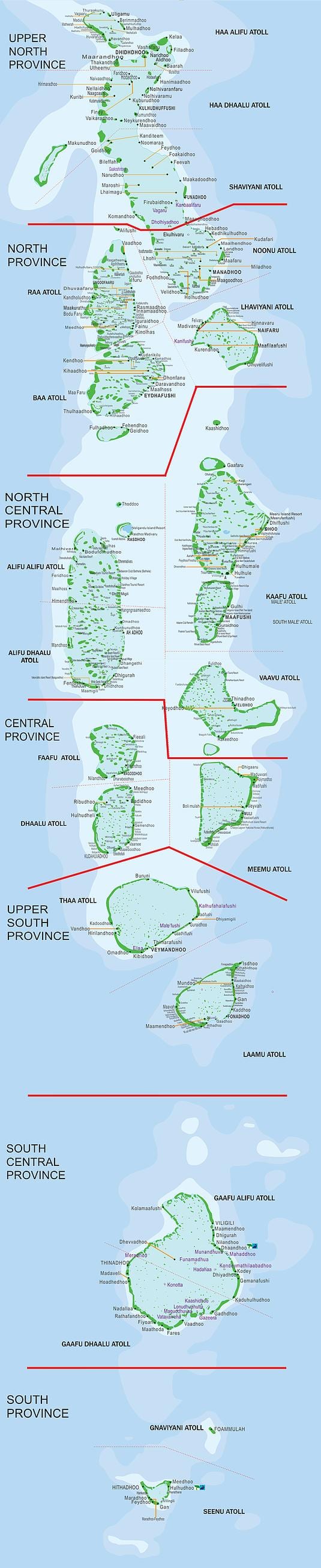 mapa de les maldives ferri