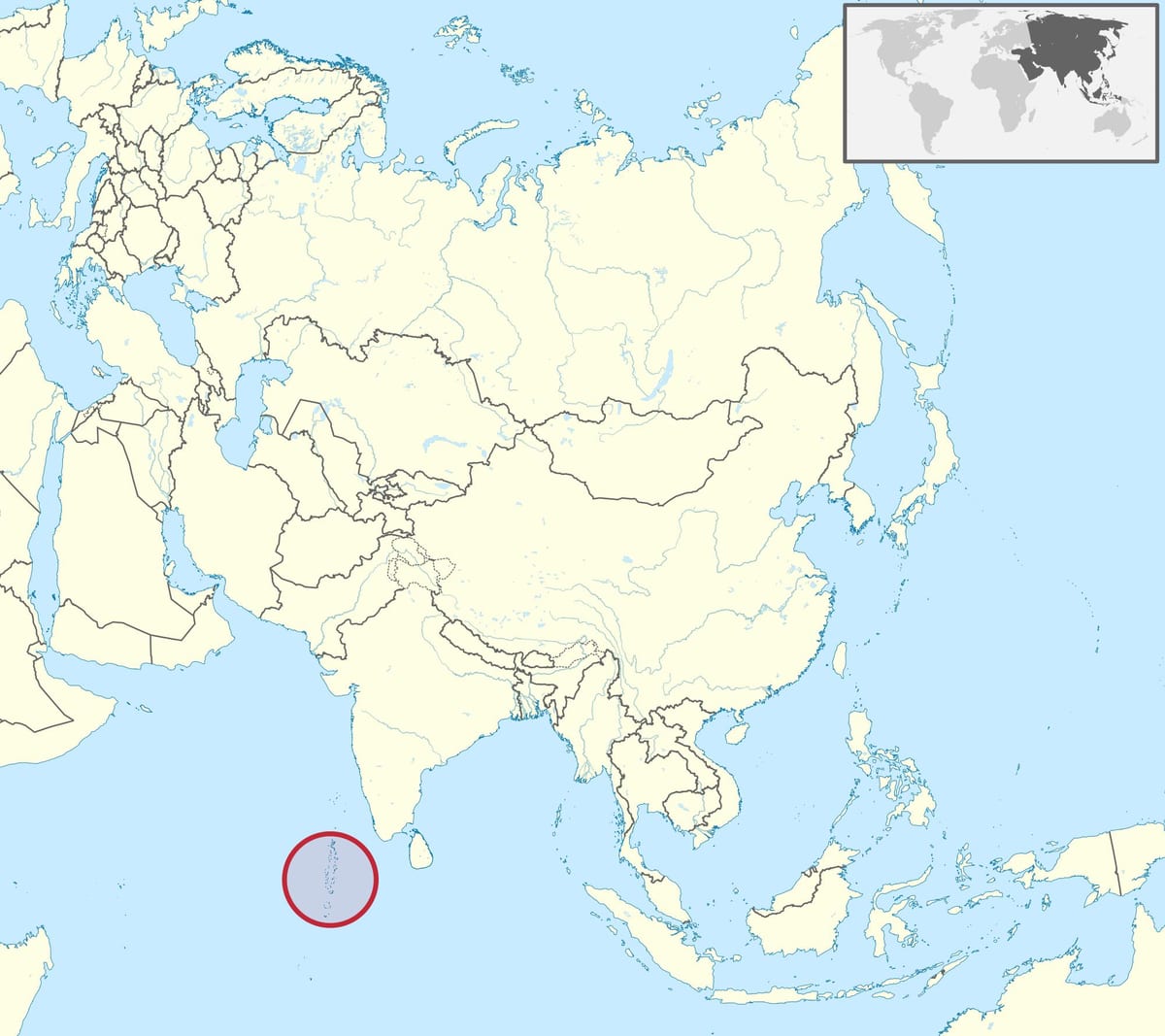 mapa de les maldives mapa àsia