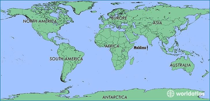 mapa maldives països veïns