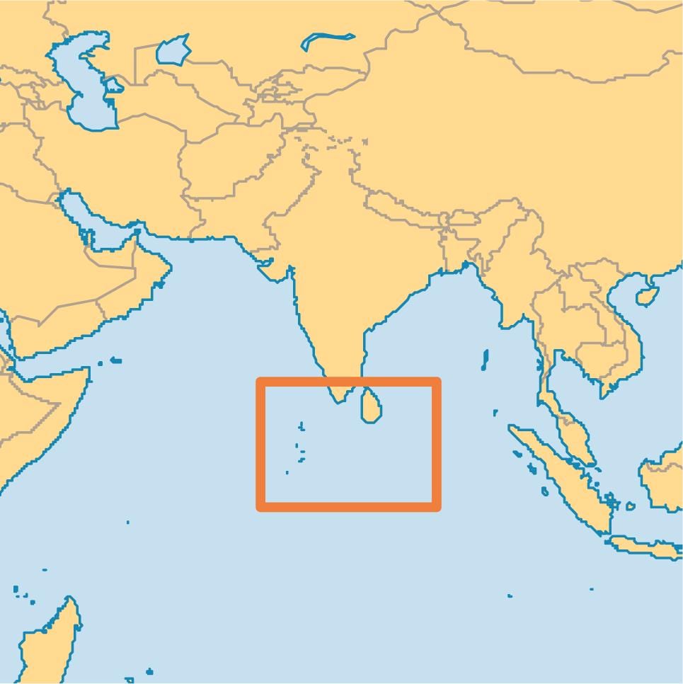 maldives illa ubicació en el mapa del món
