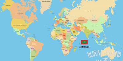 Mostra maldives en el mapa del món
