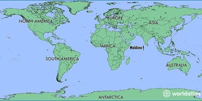 Mapa maldives països veïns